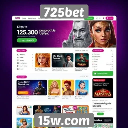 Análise da interface do usuário do site 725bet